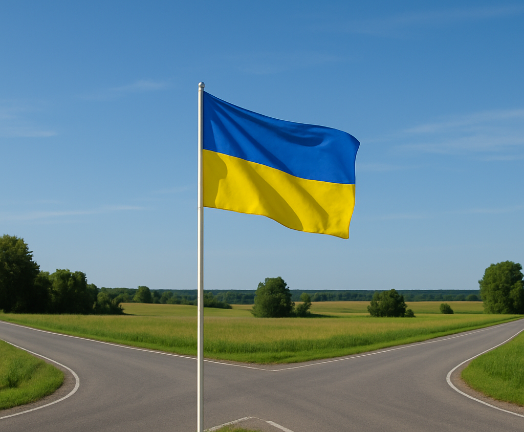 Ukraine crossroads (AI generated)
